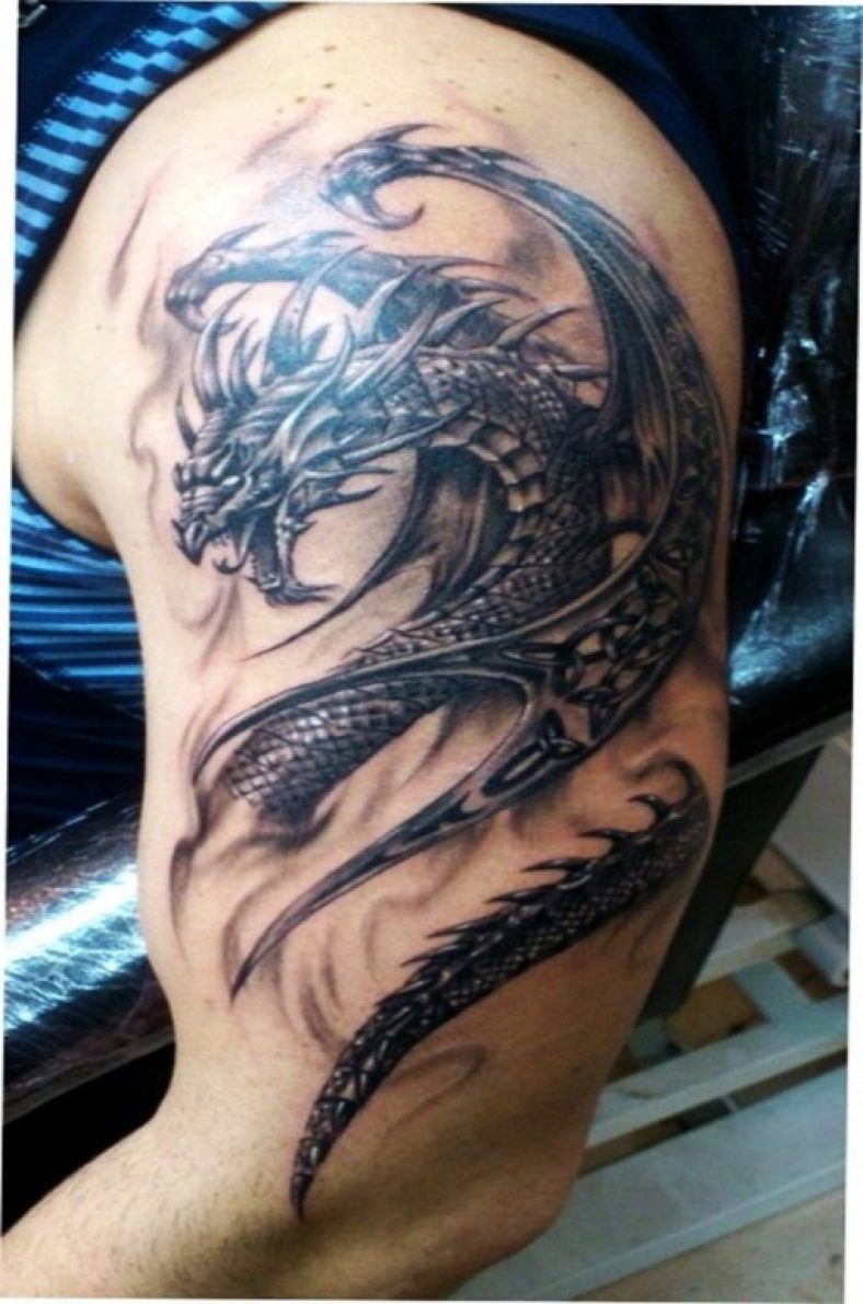 татуировки для мужчин драконы на груди фото 111