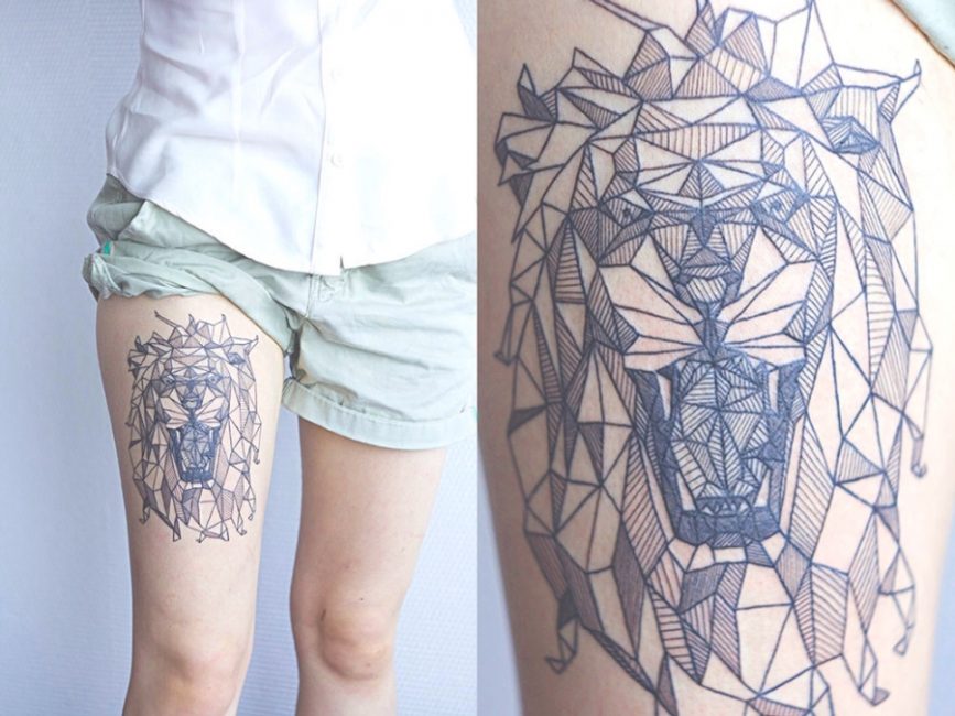 Татуировка в стиле геометрия