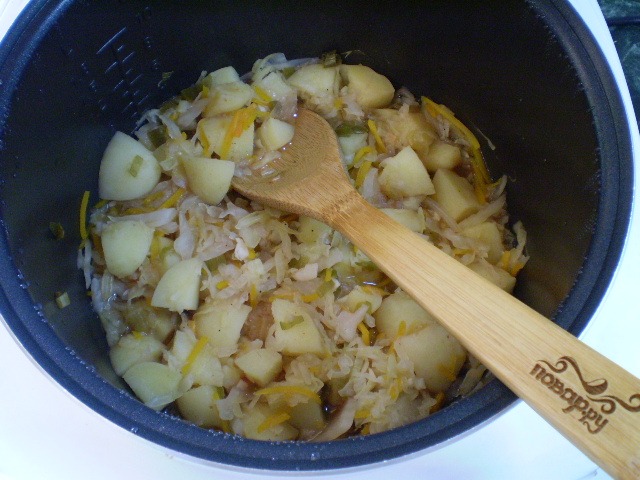 Картофель с капустой