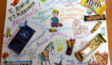 Как оформить своими руками плакат на День рождения?